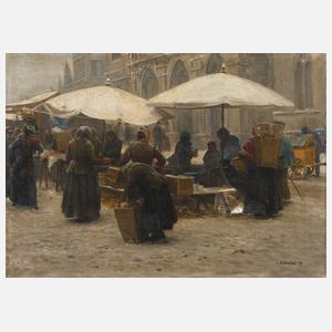 Prof. Carl Alexander Brendel, Winterliche Marktszene