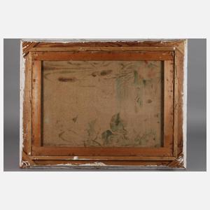 Angelnder Zwerg am Seerosenteich