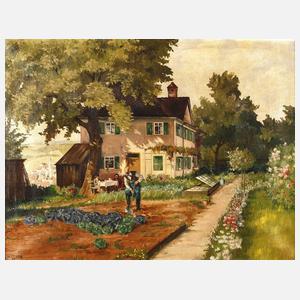 W. Fritzsch, Bauer im Garten