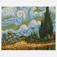 ”Weizenfeld mit Zypressen” nach Vincent van Gogh111