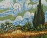 ”Weizenfeld mit Zypressen” nach Vincent van Gogh