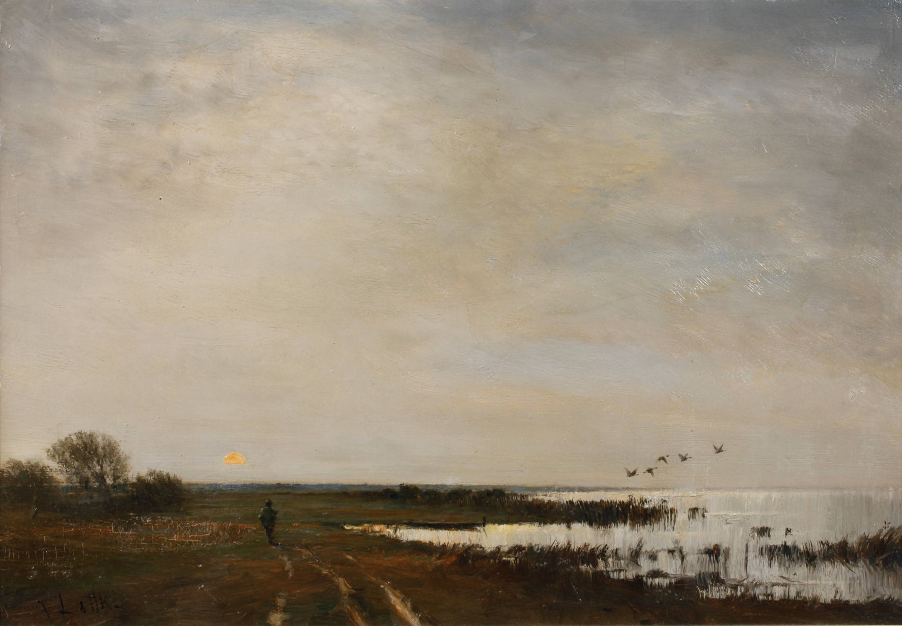 Fritz Lattke, Morgen am Seeufer