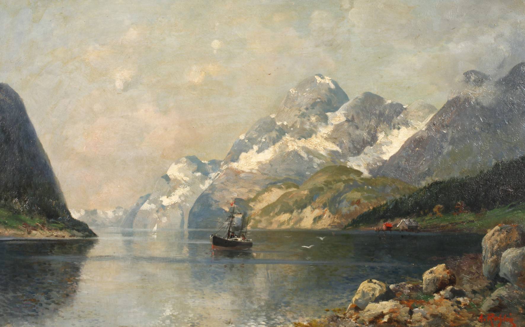 A. Rohlig, ”Motiv am Sognefjord”