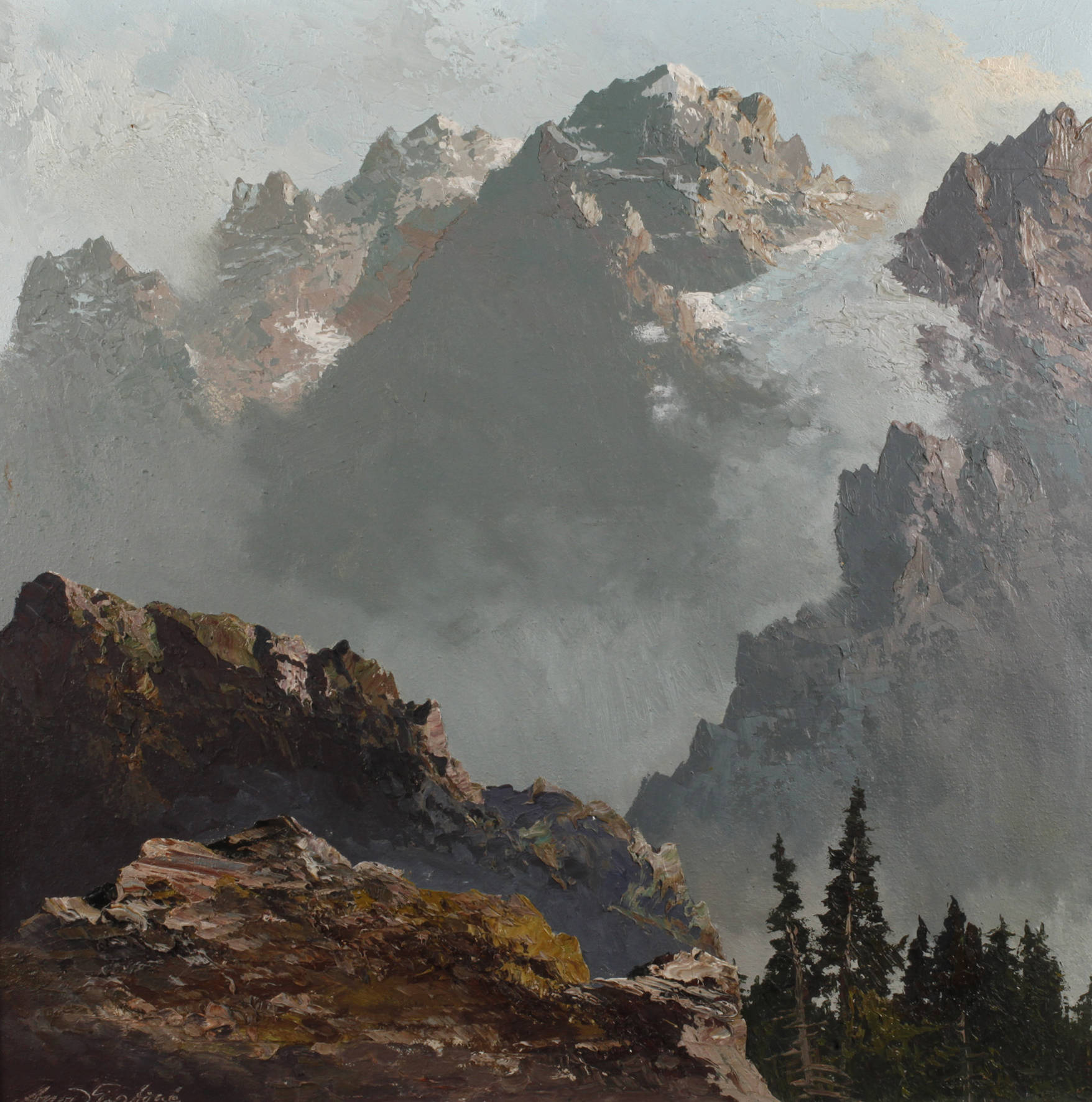 Prof. Georg Arnold-Graboné, Alpine Hochgebirgslandschaft