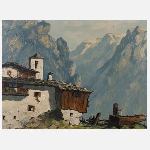 Georg Hösch, Bergbauernhof in den Alpen