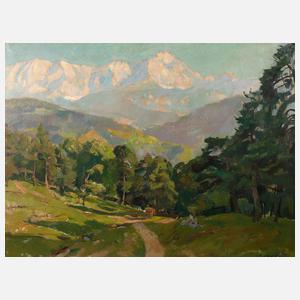 Erich Martin Müller, ”Landschaft mit Dreitorspitze”