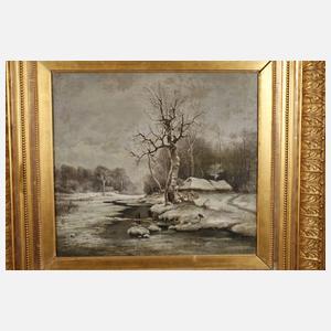 Prof. Julius Serguis von Klever, Verschneite Bachlandschaft