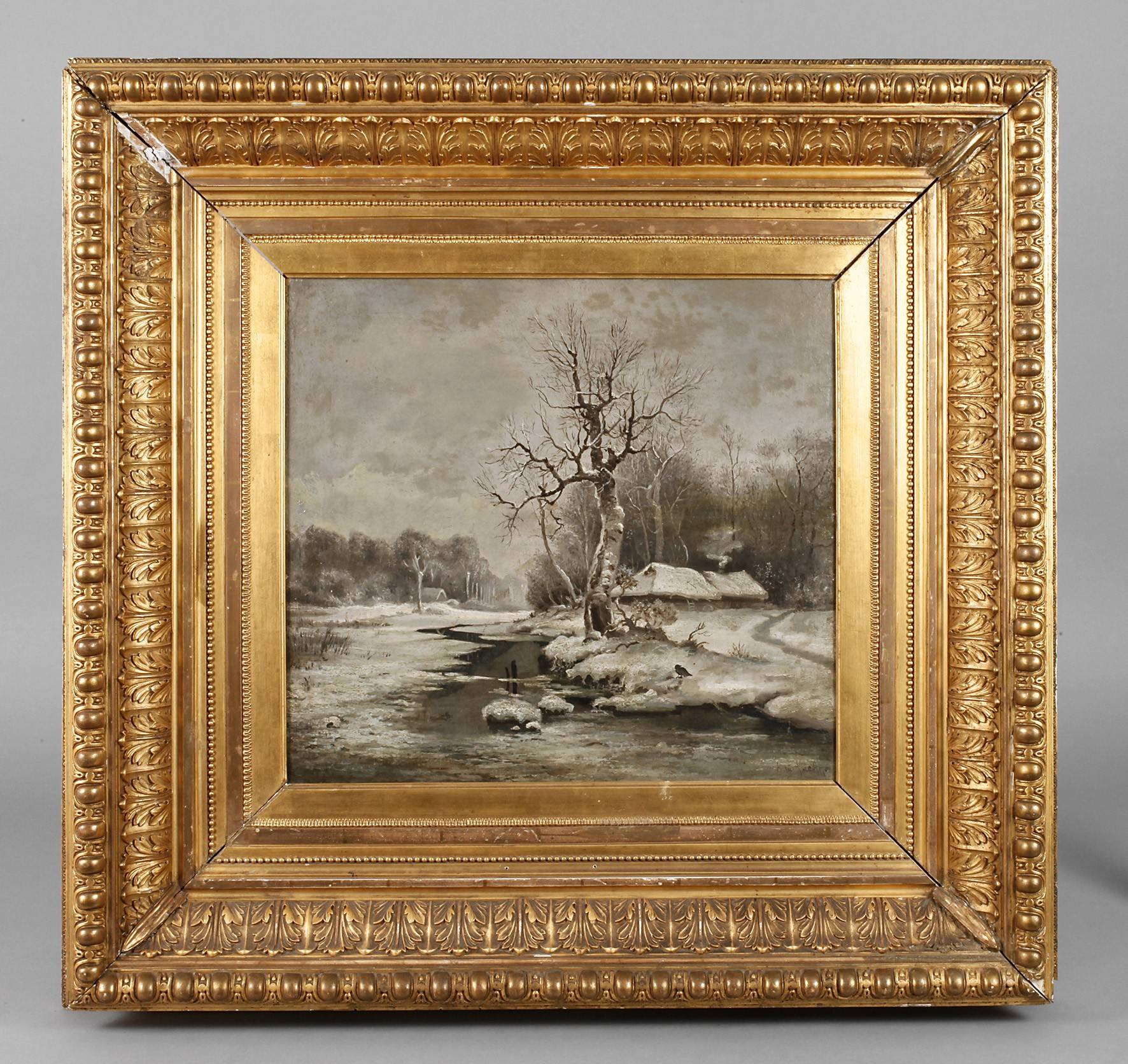 Prof. Julius Serguis von Klever, Verschneite Bachlandschaft