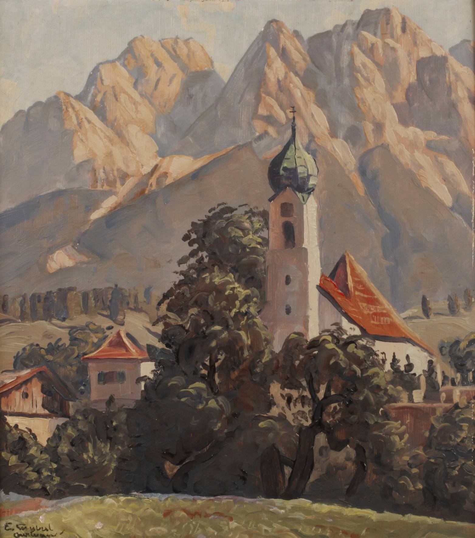 Kirche in alpiner Landschaft