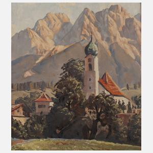 Kirche in alpiner Landschaft