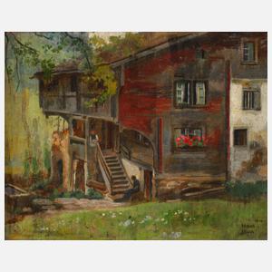 Prof. Hans Blum, Bauernhaus im Sommer