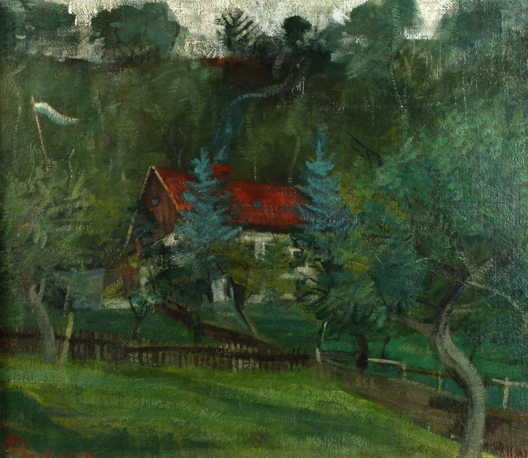 Prof. Heinrich Burkhardt, Haus im Garten