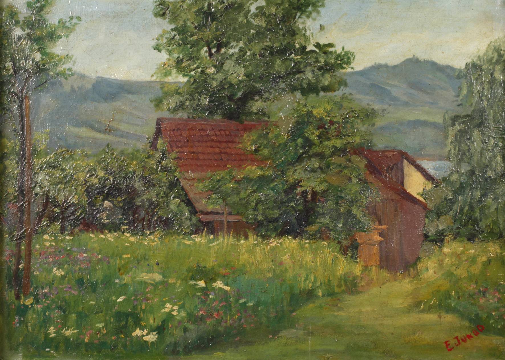 Gehöft in Sommerlandschaft