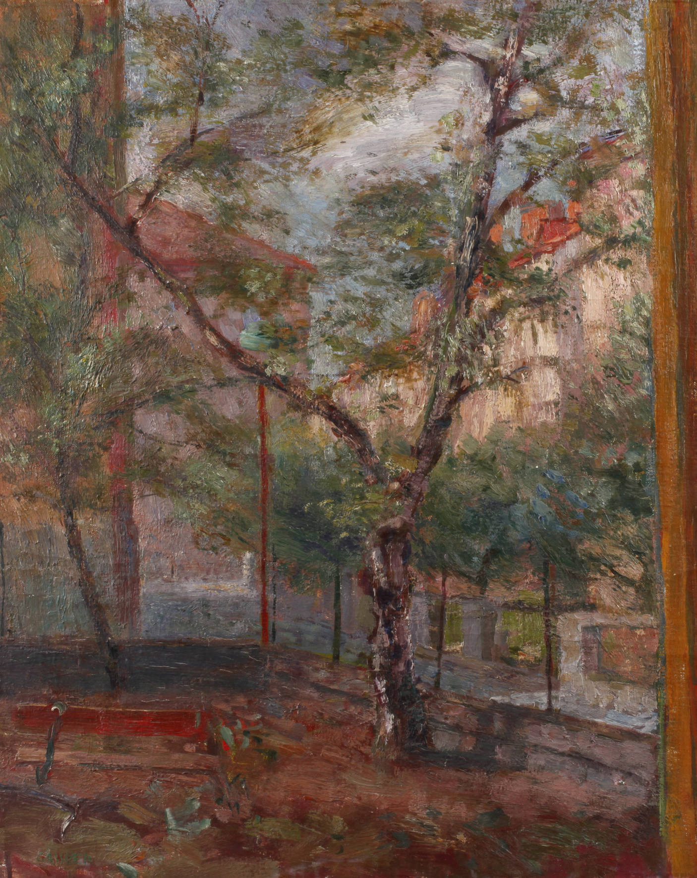 Gruber, Birke vorm Haus