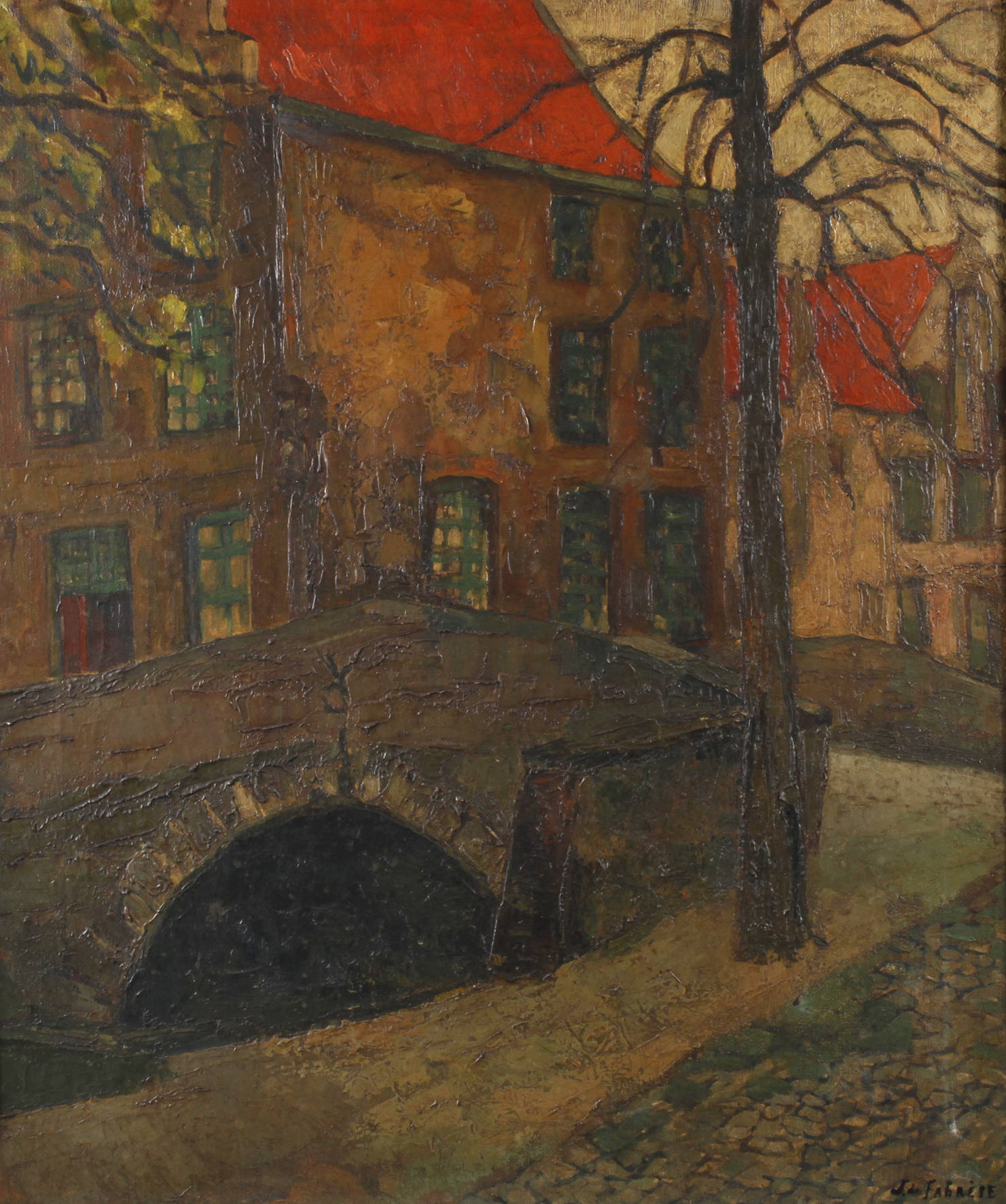 J. de Fabres, Herbstliche Stadtansicht