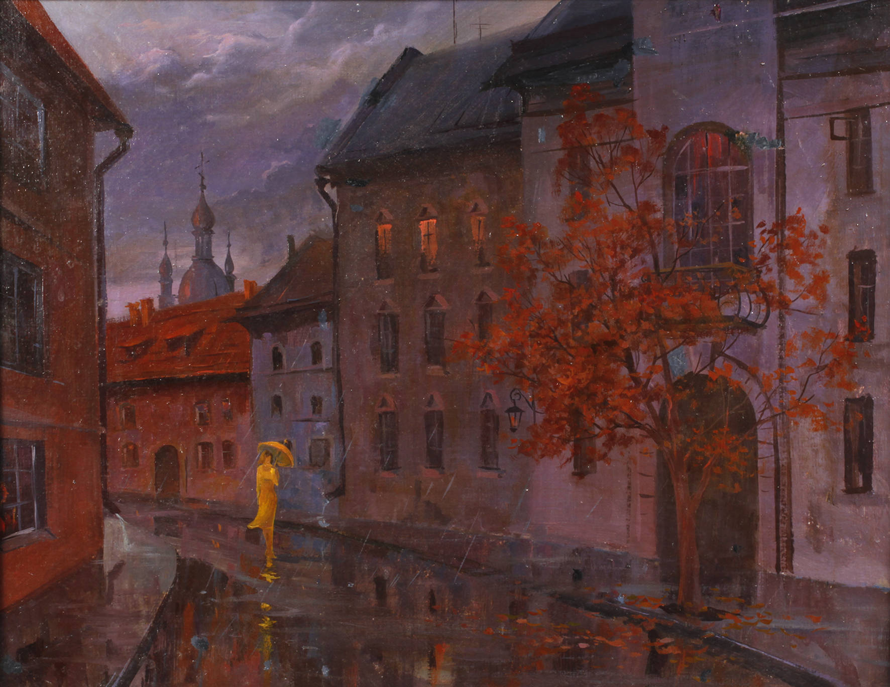 Nächtliche Straßenszene