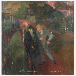 Walter Sperling, attr., Expressive Straßenszene