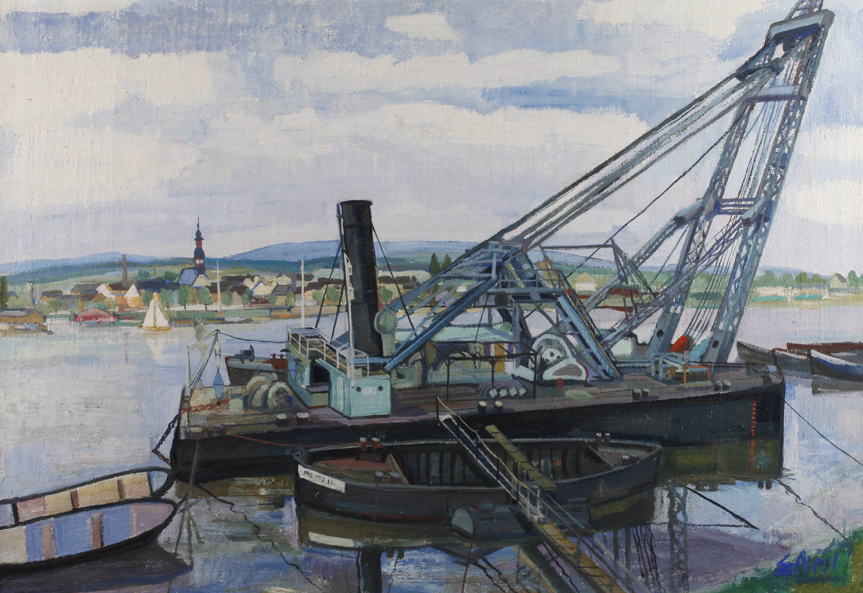 Eugen Nell, Schwimmbagger