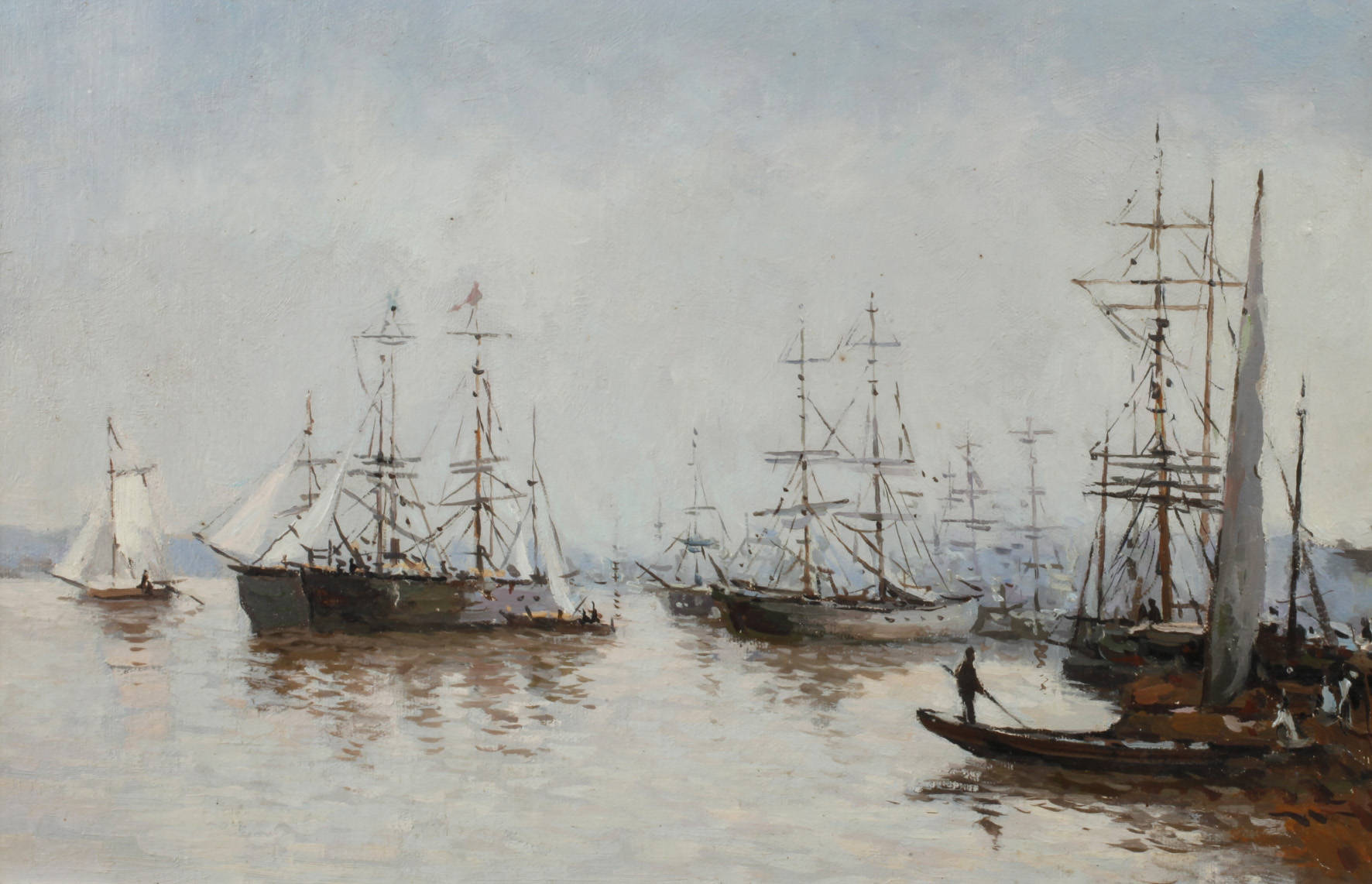 Segelschiffe an der Küste