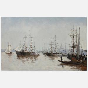 Segelschiffe an der Küste