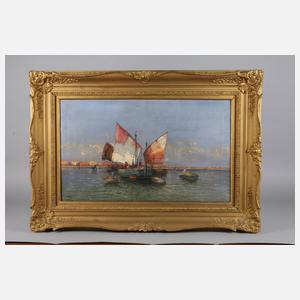 H. Wagner, Boote in der Lagune von Venedig