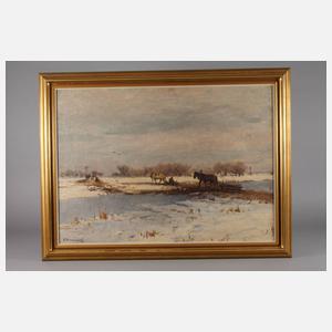 Sergei Ivanovitch Svetoslavsky, Pferdeschlitten in Winterlandschaft