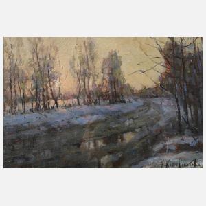 Anatoly Iwanowitsch Kojewnikow, Landstraße in der Abenddämmerung