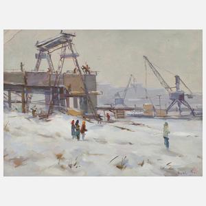 Anatoly Iwanowitsch Kojewnikow, Winterliche Baustelle