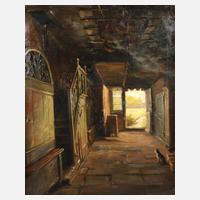 Bauerndiele mit Katze111