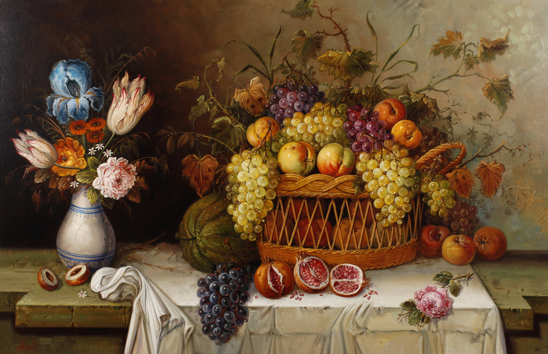 Jeannine Albert, attr., Früchtestillleben