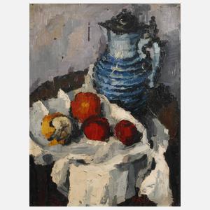 Stillleben mit Früchten und Weinkanne