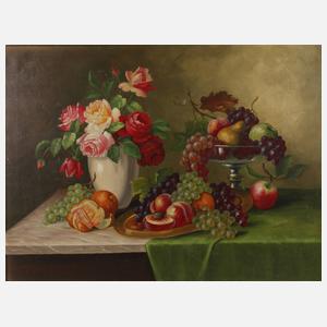 E. Werner, Tafelstillleben mit Früchten