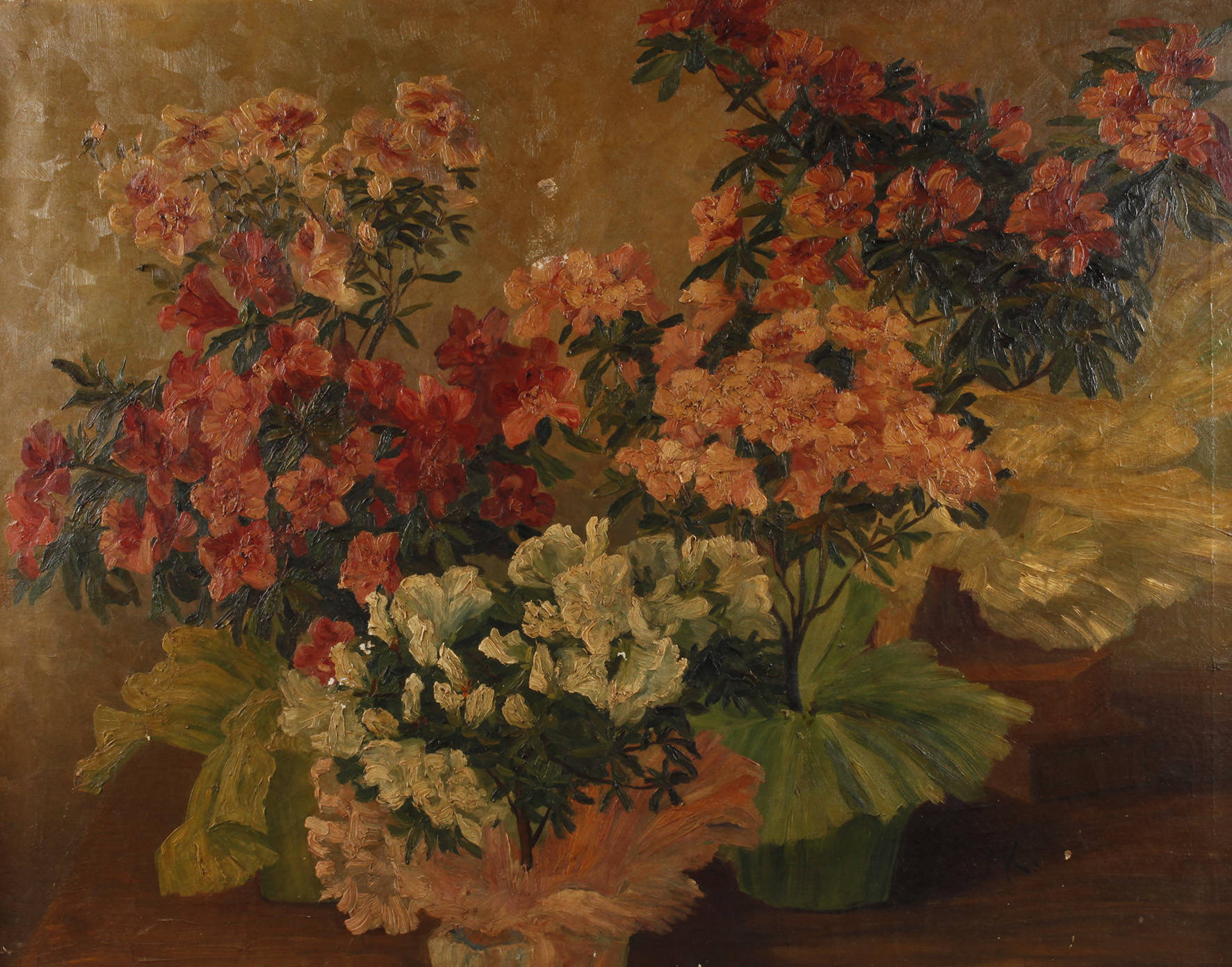 Blumenstillleben mit Azaleen