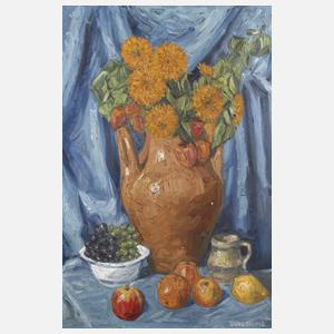 Prof. Georg Oehme, Stillleben mit Blumen und Früchten