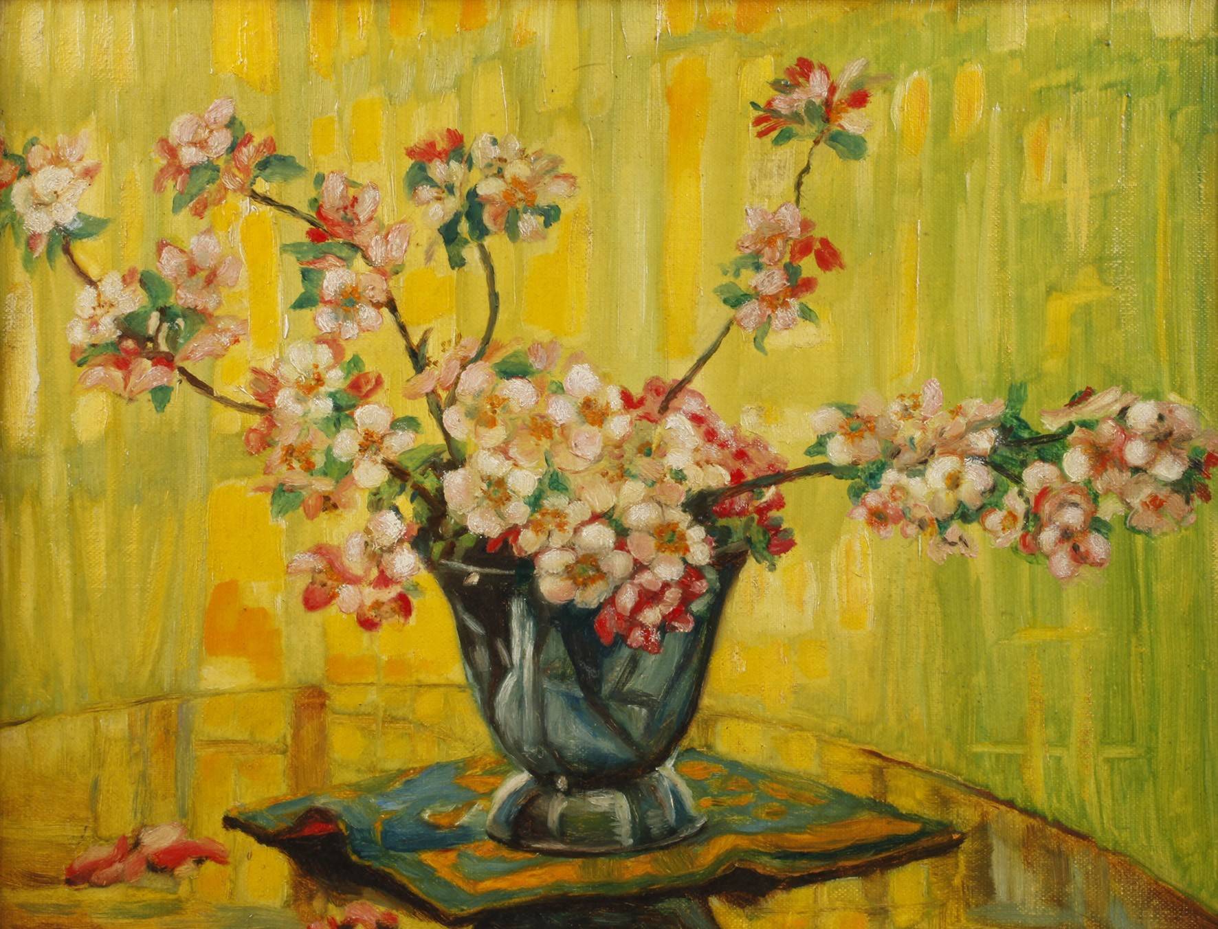 Stillleben mit Apfelblüten