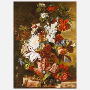 M. Vyhlidka, Blumenstillleben nach Jan van Huysum