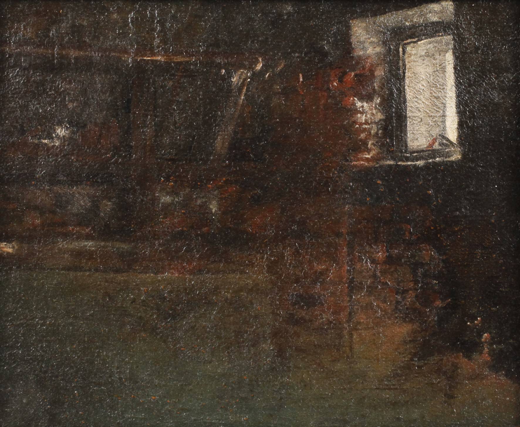 Eduard Kasparides, attr., Bäuerliches Interieur