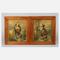 Paar Biedermeierleisten, Mitte 19. Jh.111