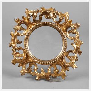Runder, geschnitzter Florentinerrahmen Ende 19. Jh.