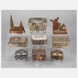 Posten Schmuckschatullen und Reiseandenken