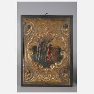 Paar geschnitzte Wandreliefs