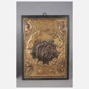 Paar geschnitzte Wandreliefs