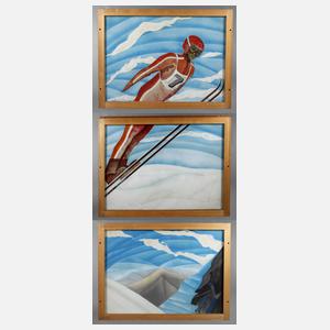 Dreiteiliges Glasbild