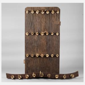 Jagdliches Garderobenbrett und Hakenleiste