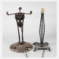Zwei Lampenfüße Eisen111