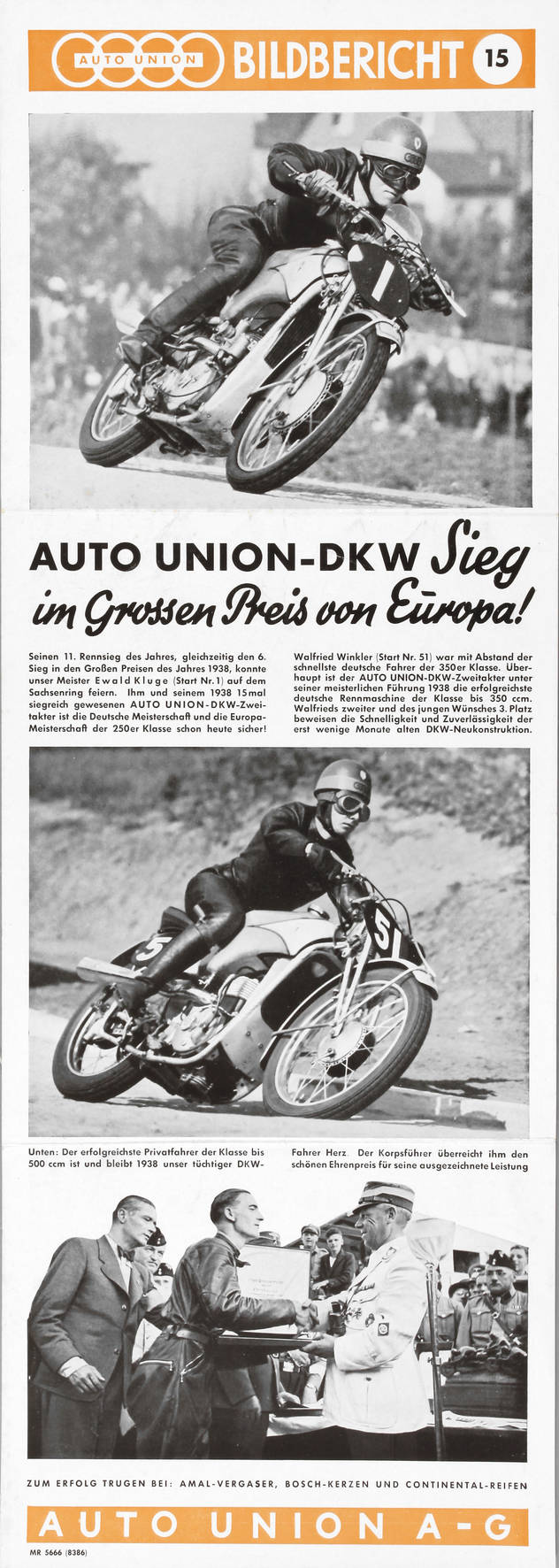 Plakat Auto Union Bildbericht Nr. 15