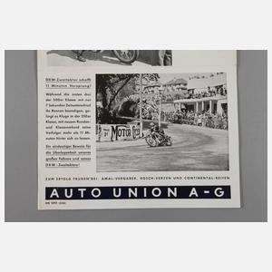 Plakat Auto Union Bildbericht Nr. 8