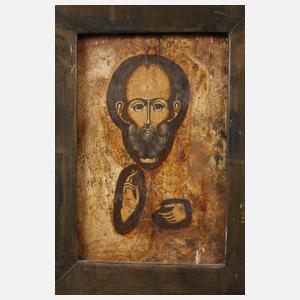 Ikonenfragment Heiliger Nikolaus