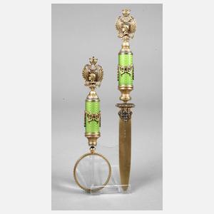 Russland Lupe und Brieföffner