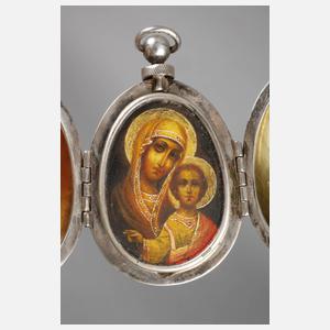 Silberei mit Ikone